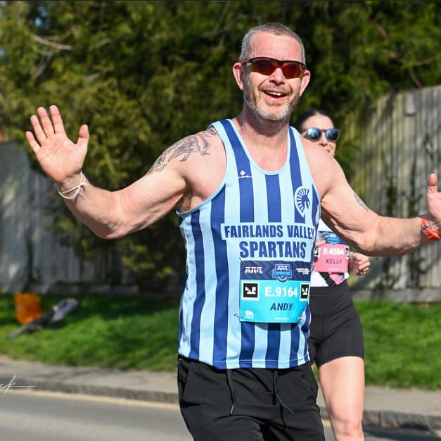 Andy Prior running outdoors